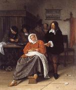 An Interior with a Man Offering an Oyster to a Woman Jan Steen